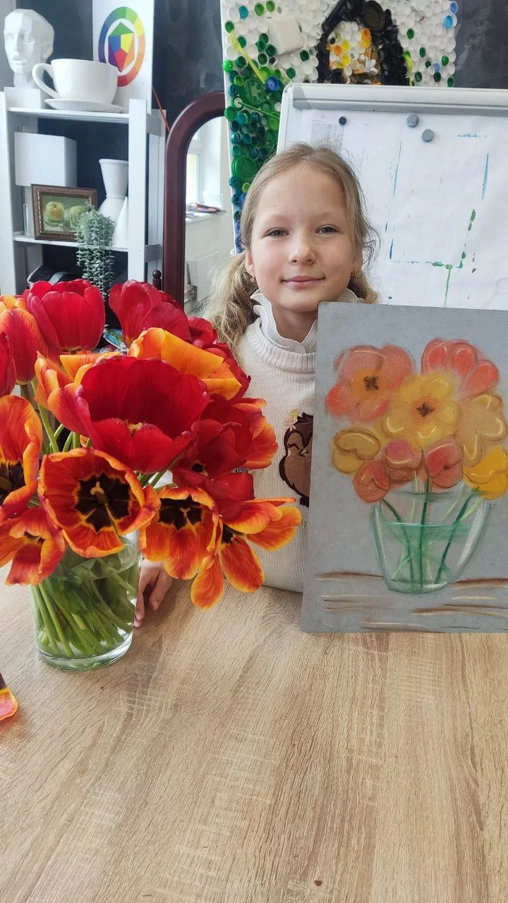 Тюльпаны в пастели